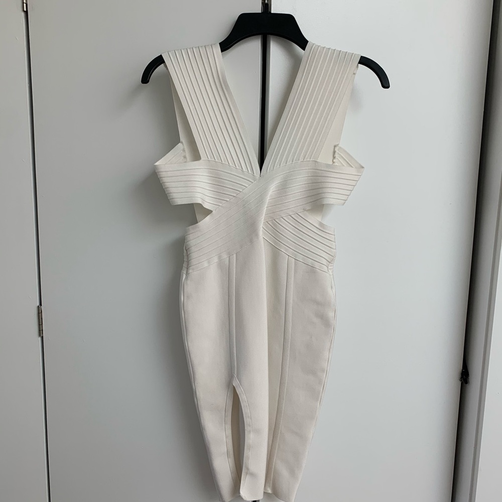White bandage dress